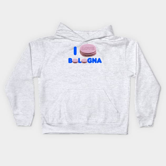 I Love Bologna Kids Hoodie by darklordpug